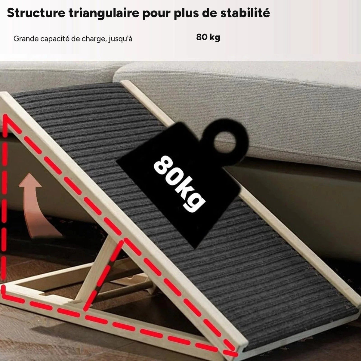Rampe réglable en bois pour animaux – vue 5