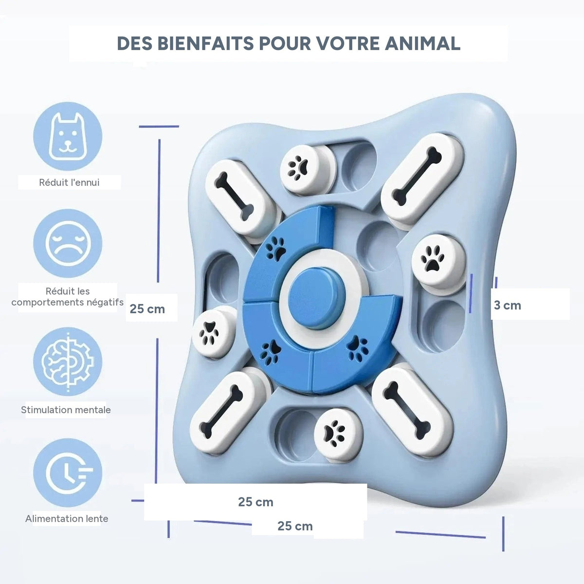 Jouet interactif pour chien & chat – Distributeur de nourriture & puzzle - One PETS-TOP – vue 5