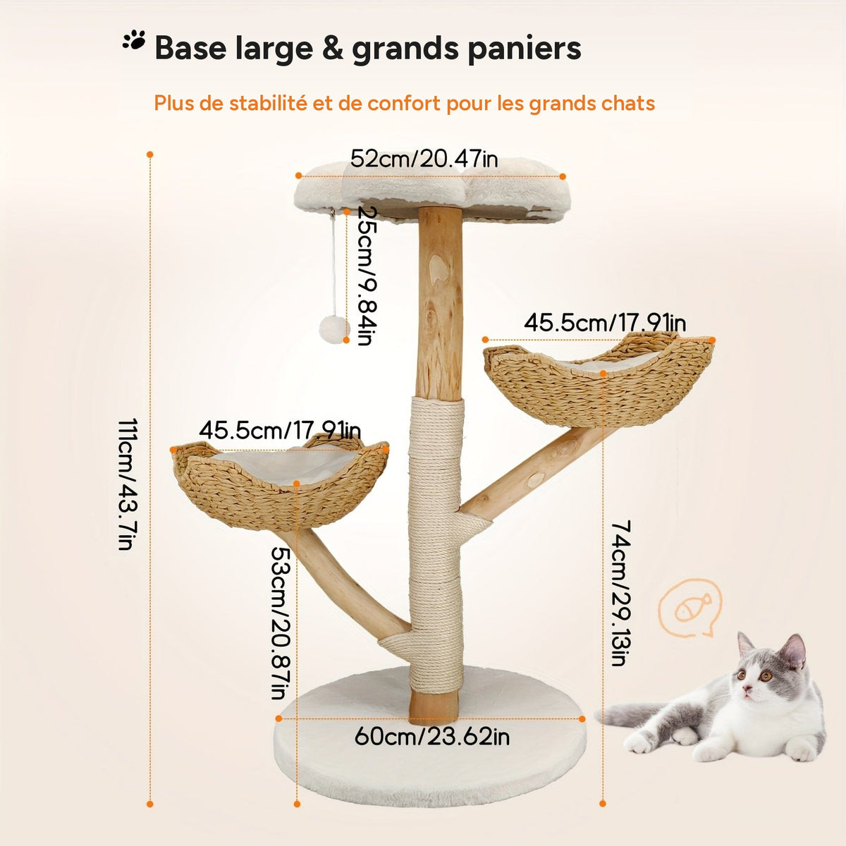 Arbre a chat 110 cm - infographie 1