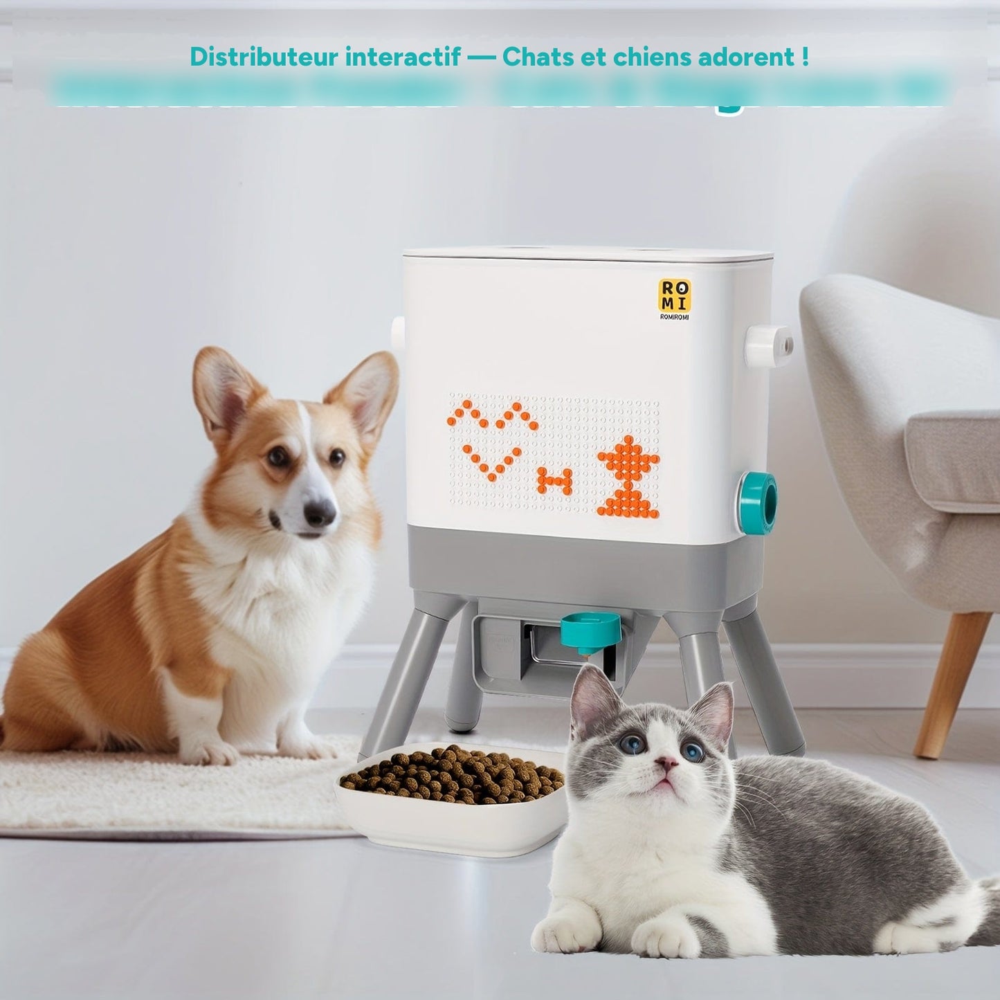 Distributeur automatique 8L pour chats et chiens