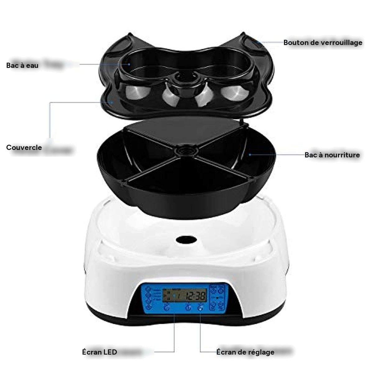 DuoDistrib distributeur 2-en-1 pour animaux, vocal & LCD - One PETS-TOP – vue 6