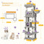 Arbre à chat XXL 170cm multi-niveaux griffoirs niches – détail 4