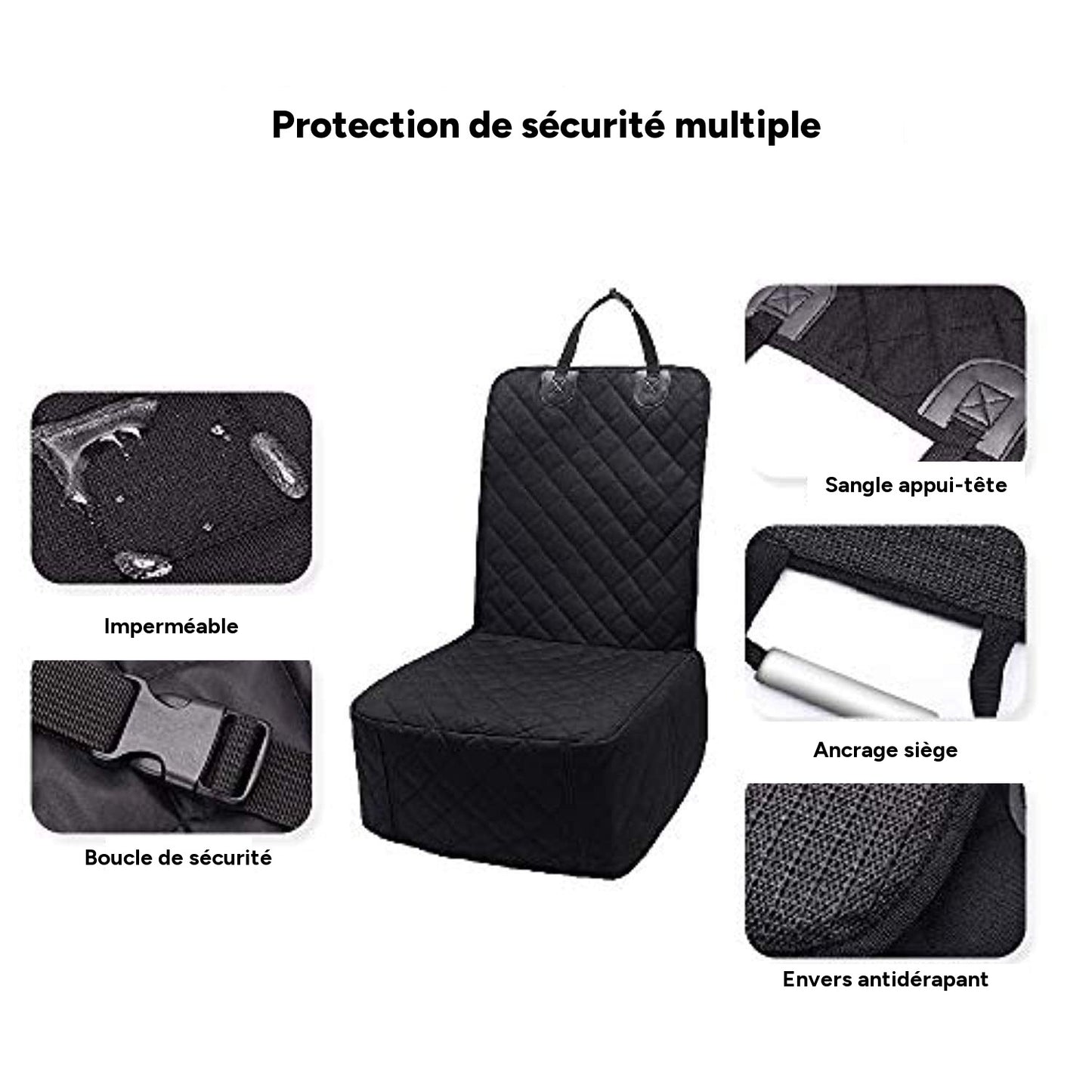 Housse de siège avant pour chien - protection