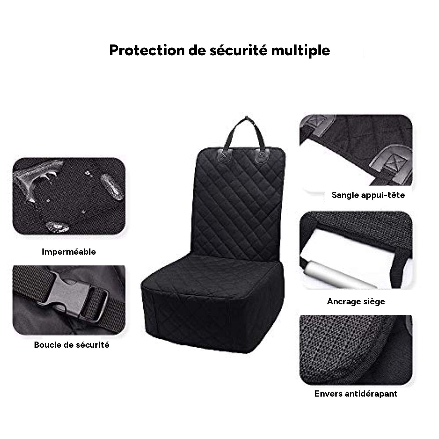 Housse de siège avant pour chien - protection