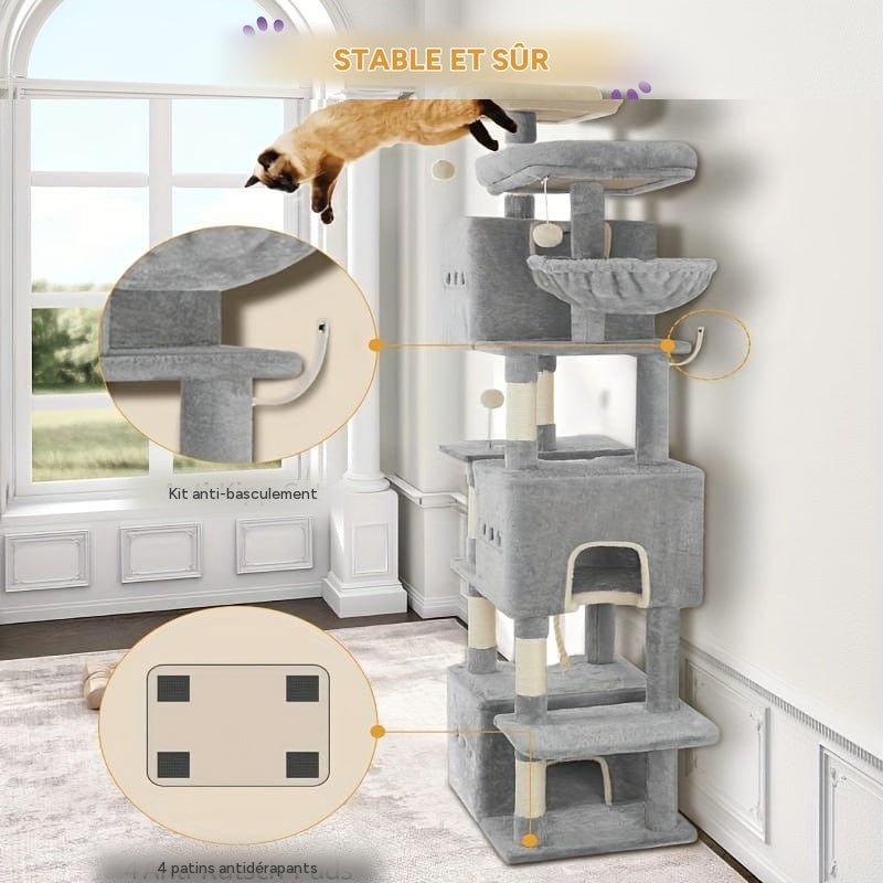 Arbre à chat XXL 193 cm Maine Coon - stable et sûr