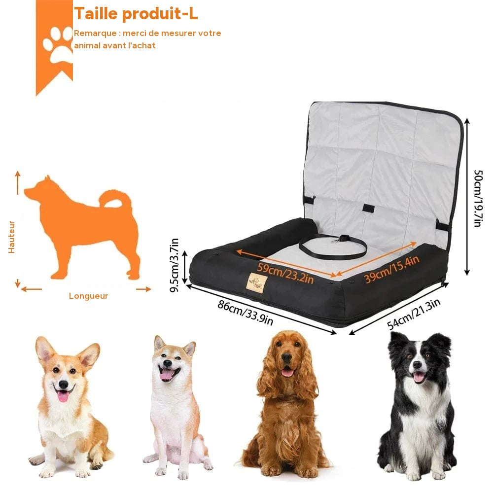 Siège de voiture portable pour chien – Rehausseur étanche avec ceinture - One PETS-TOP – vue 9