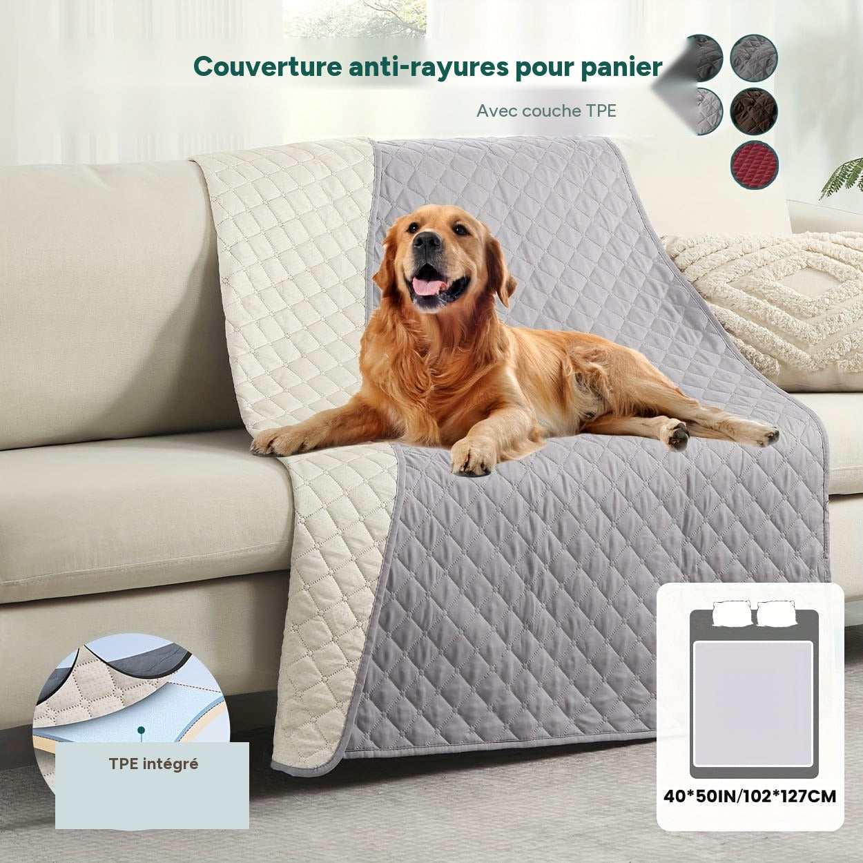 Couverture chien anti rayures
