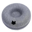 Lit Donut 2-en-1 pour chat & petit chien – Tunnel interactif cosy Gris Foncé / ⌀ 50 One PETS-TOP
