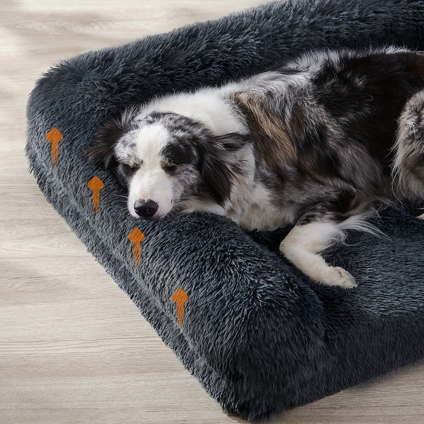 Lit orthopédique XL pour chien – Canapé douillet, housse lavable Gris Foncé One PETS-TOP