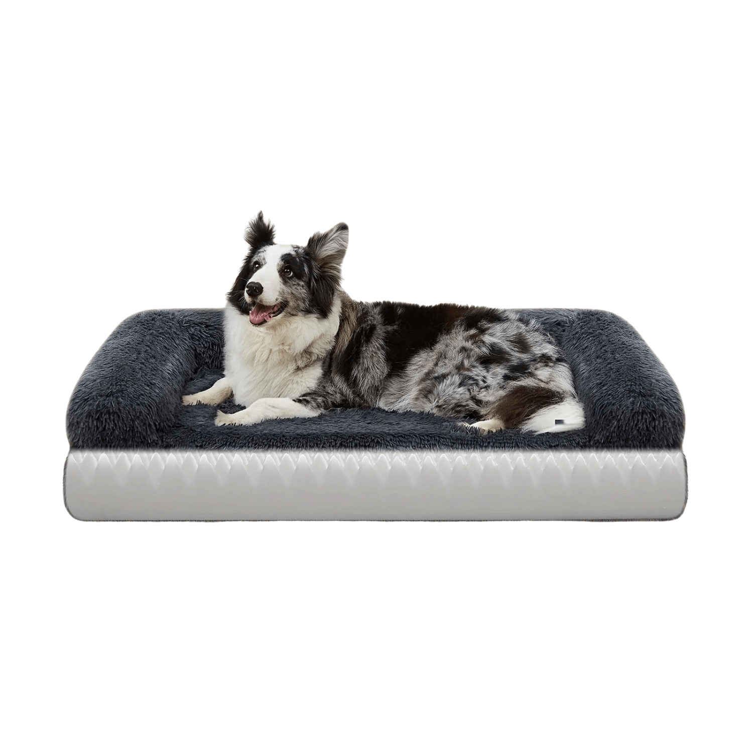 Lit orthopédique XL pour chien – Canapé douillet, housse lavable Gris Foncé One PETS-TOP