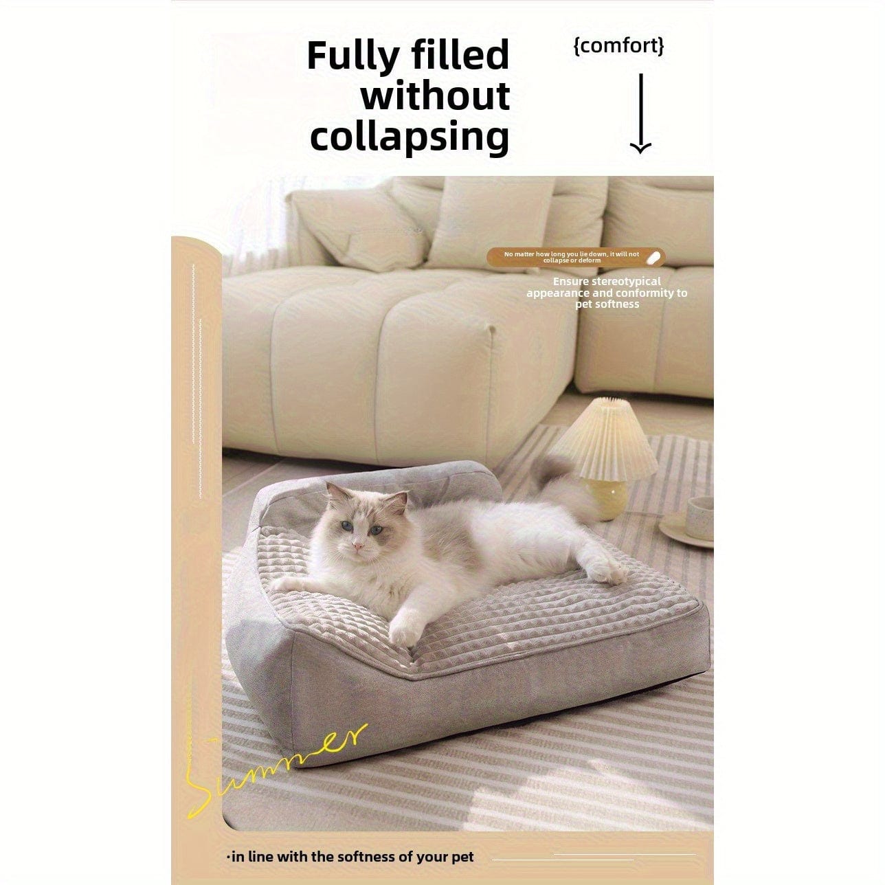 Lit orthopédique XL pour chien – Sofa luxe, housse lavable & confort ultime One PETS-TOP