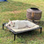 Lit surélevé pour chien avec auvent – Couchage portable intérieur/extérieur One PETS-TOP