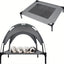 Lit surélevé pour chien avec auvent – Couchage portable intérieur/extérieur 76 x 61 x 76cm One PETS-TOP