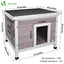 Maison en bois pour chat – Niche intérieure/extérieure avec toit étanche One PETS-TOP