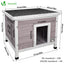 Maison en bois pour chat – Niche intérieure/extérieure avec toit étanche - One PETS - TOP