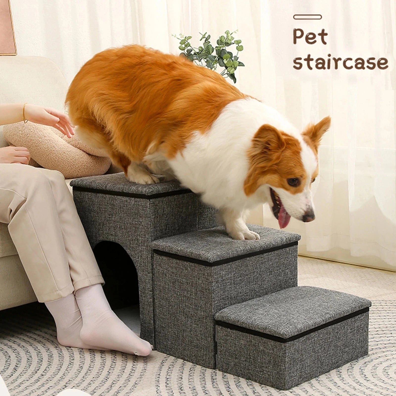 Marches pliables 3 - en - 1 pour chiens – Escalier antidérapant durable - One PETS - TOP