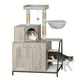 Meuble 4 - en - 1 chat – Cache - litière, arbre à chat & condo multi - niveaux - One PETS - TOP