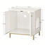 Meuble cache litière chat avec porte – Table d’appoint bois 50×60×61 cm - One PETS - TOP