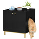 Meuble cache litière chat avec porte – Table d’appoint bois 50×60×61 cm - One PETS - TOP