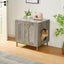 Meuble cache litière chat avec porte – Table d’appoint bois 50×60×61 cm - One PETS - TOP