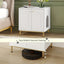 Meuble cache - litière design – Armoire pour chat blanche & dorée - One PETS - TOP