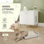 Meuble cache - litière design – Armoire pour chat blanche & dorée - One PETS - TOP