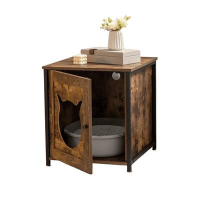 Meuble cache - litière design métal – Niche respirante & facile à nettoyer - One PETS - TOP