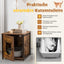 Meuble cache-litière design métal – Niche respirante & facile à nettoyer Marron One PETS-TOP