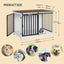 Meuble cage pour chien design – Niche intérieure bois blanc & brun 100 cm Blanc & Wengé One PETS-TOP