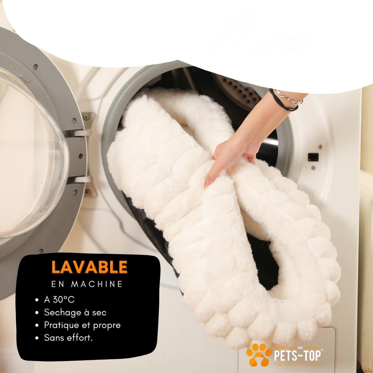 Panier chat moelleux – coussin doux et confortable – One PETS-TOP – vue 3