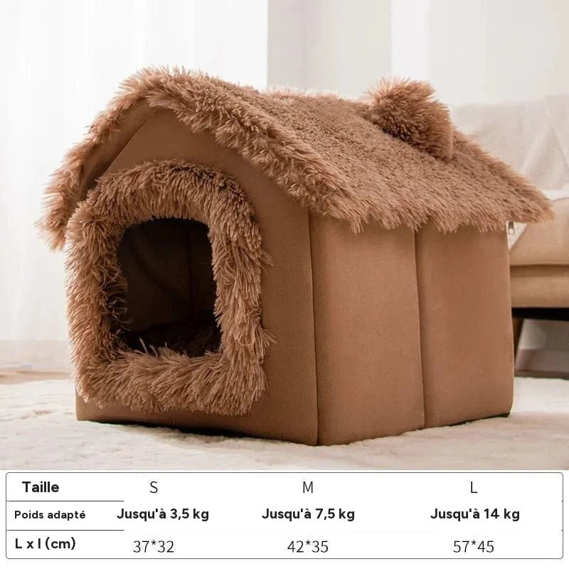 Nid Chaleureux Pliable Pour Animaux De Compagnie 🐶🐱 - One PETS-TOP – en situation 3