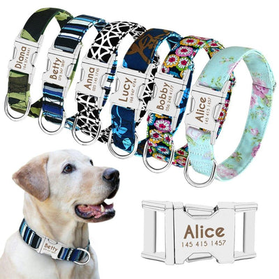 Collier Chien Chat Personnalisable Gravé - One PETS-TOP