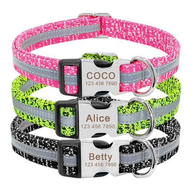 Collier Chien Chat Personnalisable Réfléchissant - One PETS-TOP