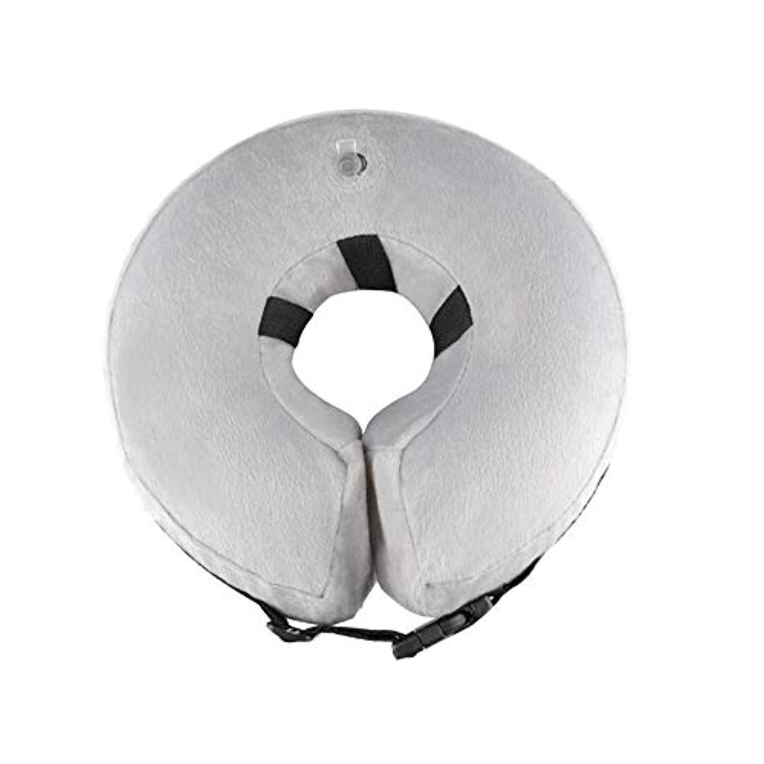 Collier Gonflable De Récupération Rétablissement Protecteur Doux Pour Chiens Et Chats Xh003 (L, Grey) - One PETS-TOP