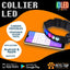 Collier Led Chien Idled™ Rechargeable Lumineux Message Personnalise Ajustable Clignotant - One PETS-TOP