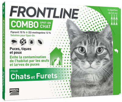 Combo Chat - Anti-Puces Et Anti-Tiques Pour Chat - 6 Pipettes - One PETS-TOP