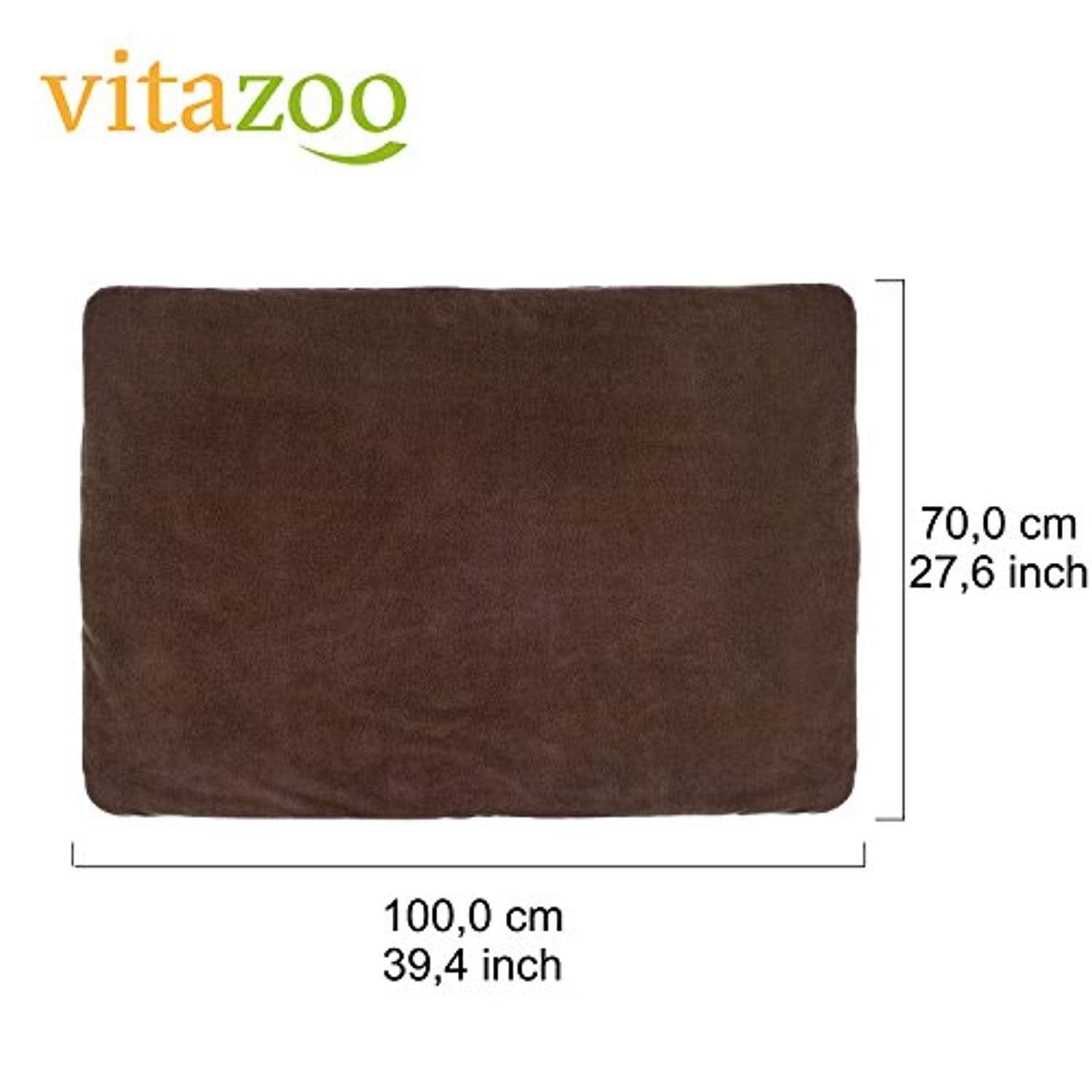 Couverture De Chien Rembourré, Brun, Avec Isolant Et Fond Antidérapant, Hydrofuge - Couverture Thermique, Matelas Pour Chien, Lit De Chien, Couverture Thermique, Taille: 70 Cm X 100 Cm - One PETS-TOP