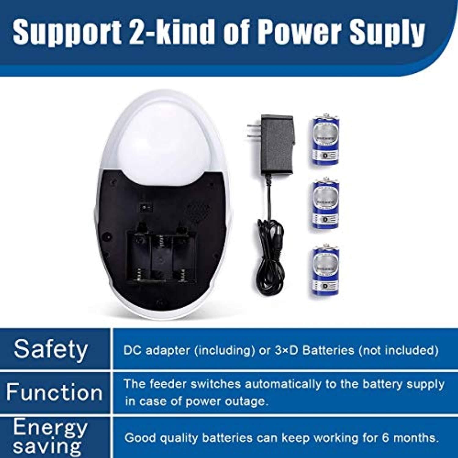 Distributeur Automatique Pour Animaux Domestiques 6 Repas Chien Chat Distributeur De Nourriture&Bol De Remplacement, Contrôle De Portion Et Enregistrement Vocal- Supporte Batterie Et Adaptate - One PETS-TOP