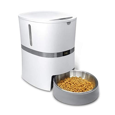 Distributeur Automatique Pour Animaux Domestiques, Chien Chat Distributeur De Nourriture&Gamelle En Inox, Contrôle De Portion Et Enregistrement Vocal- Supporte Batterie Et Adaptateur - One PETS-TOP