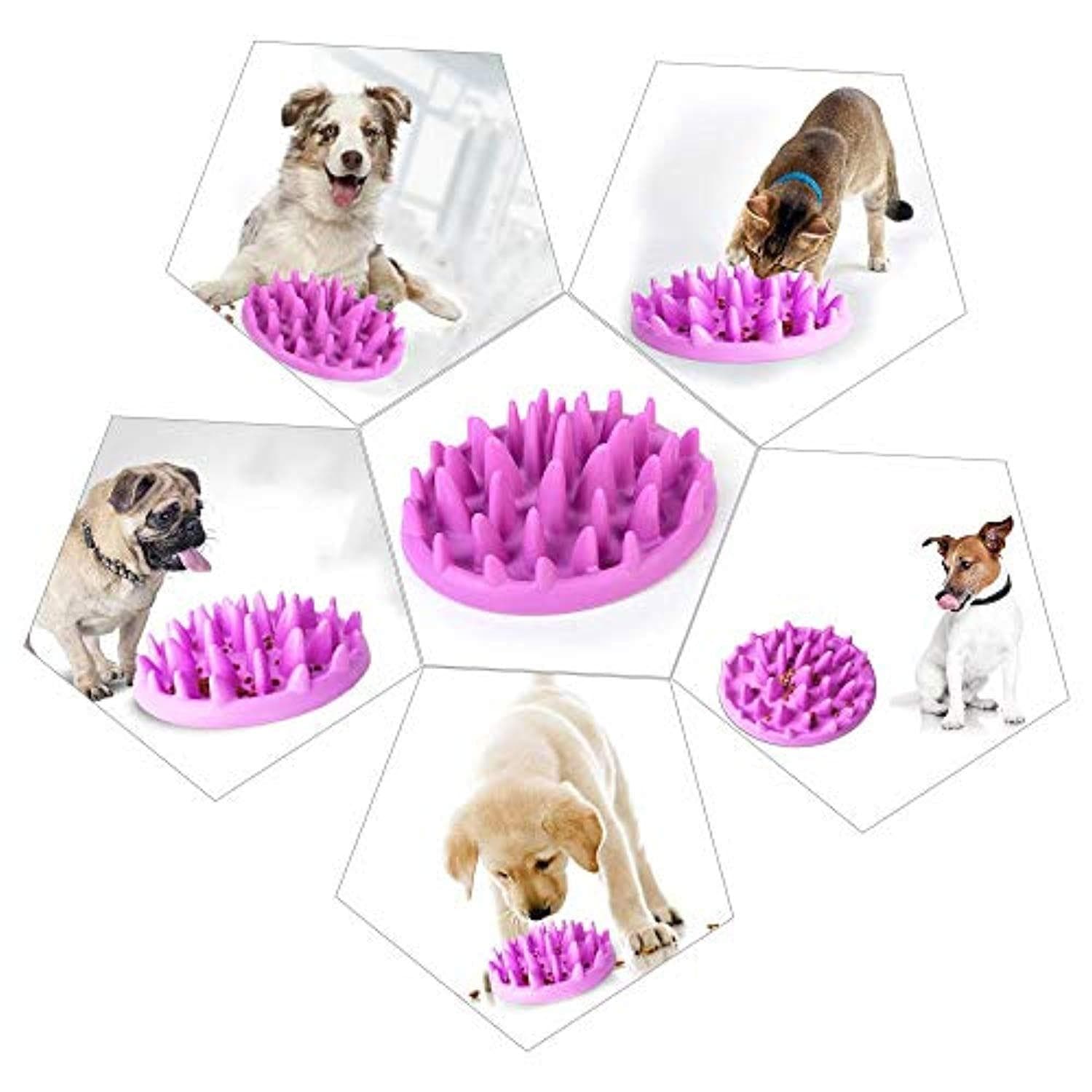 Gamelle D'Alimentation Lente Anti Ballonnements Pour Petits, Moyens Grands Chiens Et Chats, Gamelle Anti-Glouton Gamelle Interactif Pour Chien Chat Gamelle Evite Manger Vite - One PETS-TOP