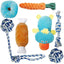 Jouet Chiot Chien- 7 Pcs Jouets Durables Pour Chiens Pour Chiots/Petits Chiens. Jouet À Mâcher Corde De Dentition Pour Chiot Et Jouet De Chien En Peluche Avec Sac À Linge - Coton Naturel - One PETS-TOP