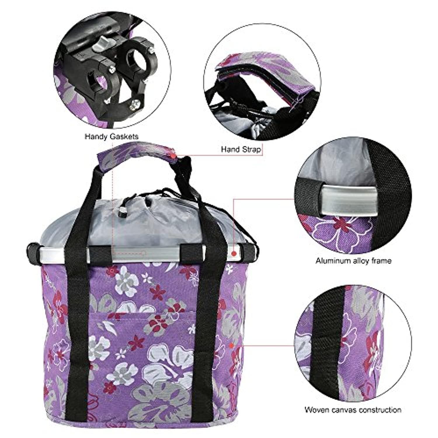 Panier De Vélo Détachables Cycle Avant Toile Panier Transporteur Sac Pet Carrier En Alliage D'Aluminium - One PETS-TOP