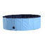 Piscine Pour Chien Bassin Pvc Pliable Anti-Glissant Facile À Nettoyer Diamètre 100 Cm Hauteur 30 Cm Bleu - One PETS-TOP