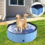 Piscine Pour Chien Bassin Pvc Pliable Anti-Glissant Facile À Nettoyer Diamètre 100 Cm Hauteur 30 Cm Bleu - One PETS-TOP