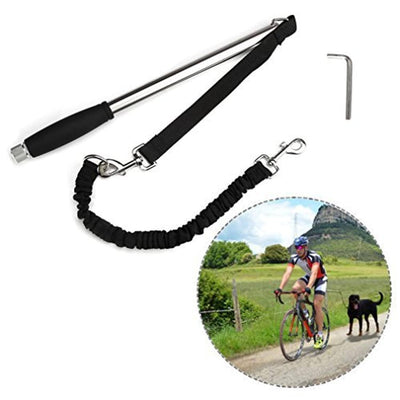 Poppy Pet Dog Bicycle Leash, Hands Free Bike Exerciser Lead Pour Chiens, Stabilité Contrôlée Cyclisme, Course Et Exercice De Marche Pour Vous Et Votre Chien, Noir, Pratique Et Utile - One PETS-TOP