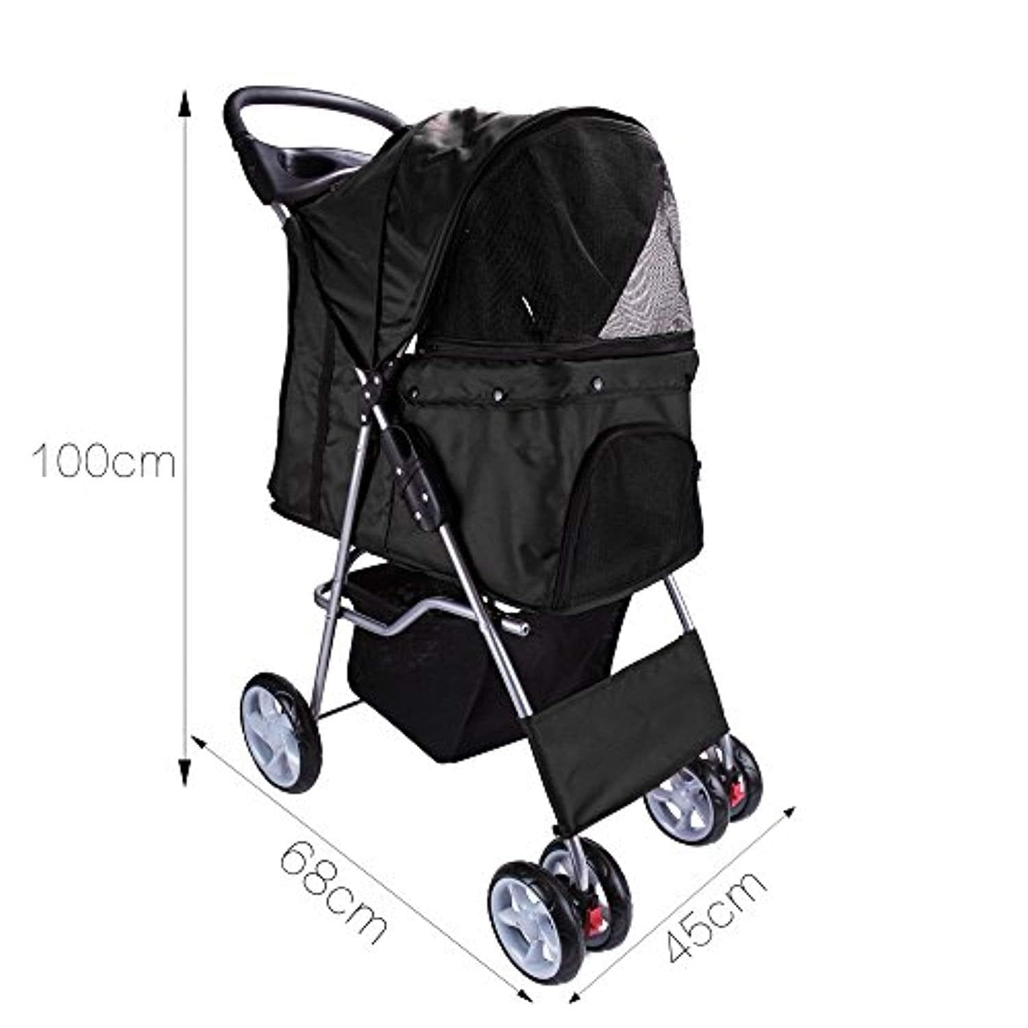 Poussette Chien Chat Poussette Avec 4 Roues - One PETS-TOP