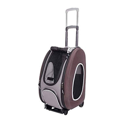 Poussette Pour Animal Domestique Multifonction 5 En 1 Marron - One PETS-TOP