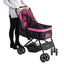 Poussette Rose De Voyage D'Animal De Compagnie, Chariot À Quatre Roues Pliable De Suspension De Chariot À Chat Et À Chien De Grand Approvisionnements De Voyage - One PETS-TOP
