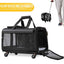 Sac De Transport Souple À Roulettes Pour Animaux De Compagnie (Chien, Chat, Lapin…) - Modèle Trolley/Chariot De Voyage Avec Poignée Au Manche Télescopique Et Roues Amovibles - Noir - One PETS-TOP