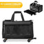 Sac De Transport Souple À Roulettes Pour Animaux De Compagnie (Chien, Chat, Lapin…) - Modèle Trolley/Chariot De Voyage Avec Poignée Au Manche Télescopique Et Roues Amovibles - Noir - One PETS-TOP